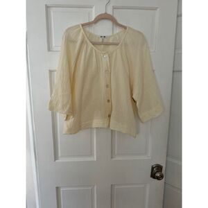 NWOT Three Dots slab cotton lagenlook blouse, Size XL